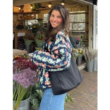 Trendy Wyeysyt Cropped Floral Puffer Jacket for Women