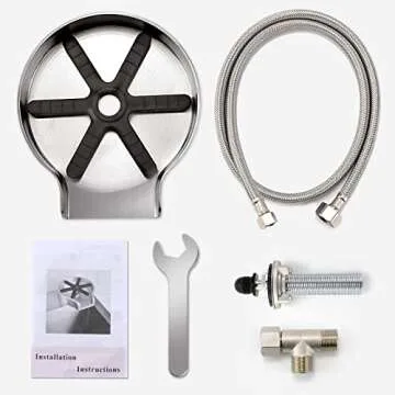 Glass Rinser for Kitchen Sinks - Stainless Steel Cleaning Accessory