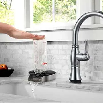 Glass Rinser for Kitchen Sinks - Stainless Steel Cleaning Accessory