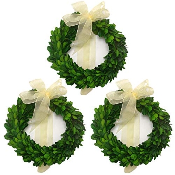 Stylish LMflorals Boxwood Wreath 3 Pack for Decor