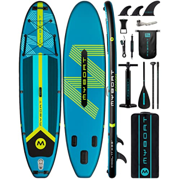 MYBOAT 11'×33"×6" Extra Wide Inflatable Paddle Board with Complete Accessories