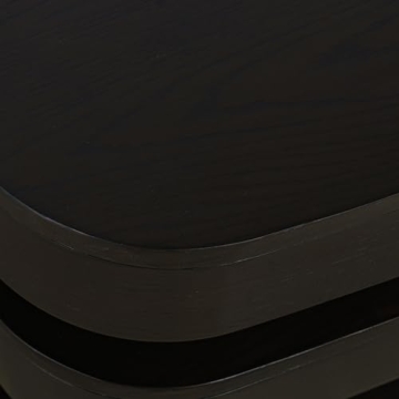 Jofran Brix Floating Sculpture End Table in Espresso