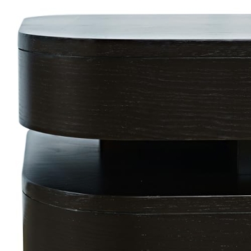 Jofran Brix Floating Sculpture End Table in Espresso
