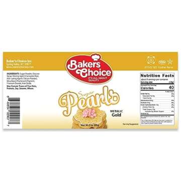 Baker's Choice Edible Pearls - Dairy Free Metallic Sprinkles