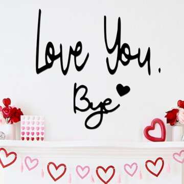 Love You Bye Over Door Frame Decor Corner Sign for Warm Family Expressions