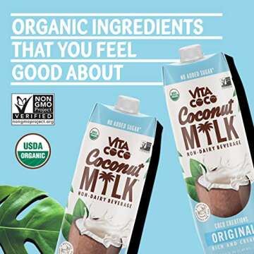 Vita Coco Organic Coconut Milk, Dairy Free & Plant Based