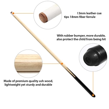 Genubi 36 Inch Kids Pool Cue Stick Set for Beginners