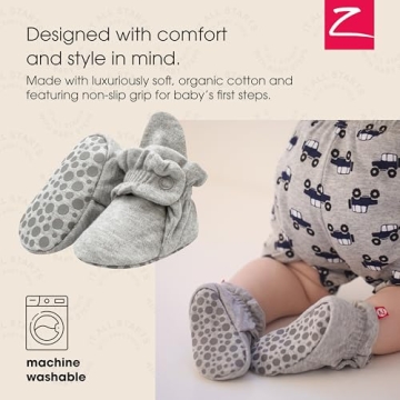 Zutano Unisex Baby Booties Organic Cotton Gripper Soles