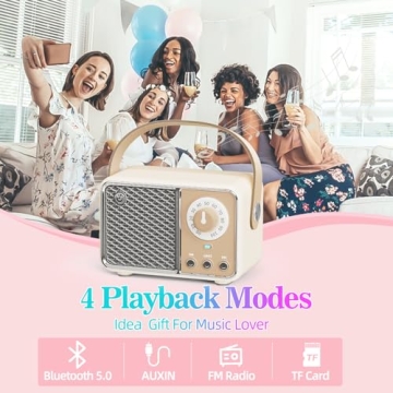 Dosmix Portable Retro Bluetooth Speaker for Music Lovers