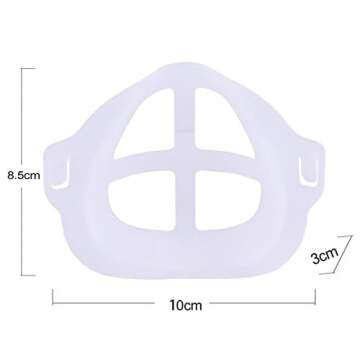 3D Mask Bracket Internal Support Frame,Mask Insert Lipstick Protector, Face Bracket for Mask Mouth Guard,10-Pack (10 Pack)