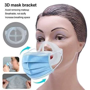 3D Mask Bracket for Comfort and Clarity - 10 Pack