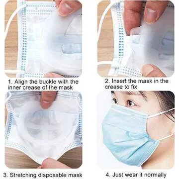 3D Mask Bracket for Comfort and Clarity - 10 Pack