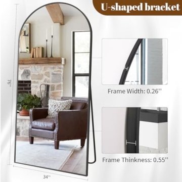 Stylish Koonmi Arched Full Length Mirror for Any Space
