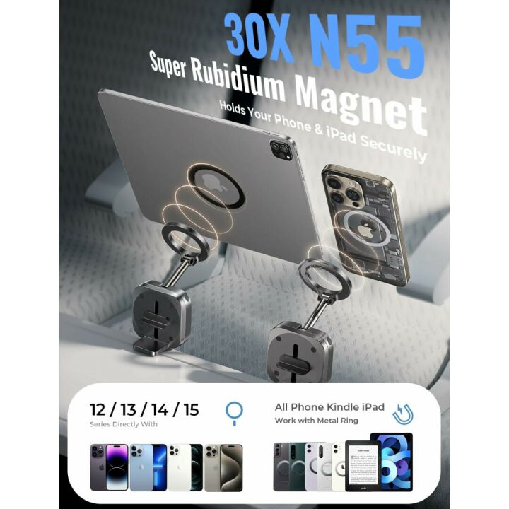 LISEN Airplane Phone Holder - MagSafe Travel Essentials for iPhone 15