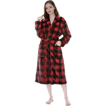 PAVILIA Plush Women's Fleece Robe - Cozy & Soft