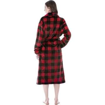 PAVILIA Plush Women's Fleece Robe - Cozy & Soft