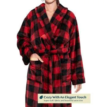 PAVILIA Plush Women's Fleece Robe - Cozy & Soft