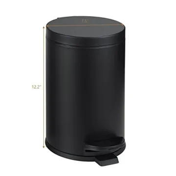 SunnyPoint Round Trash Can | 4.5L Silent Close Design | Versatile Use