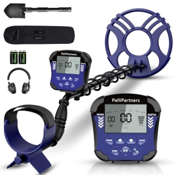 PalliPartners Metal Detector for Adults & Kids, Higher Accuracy Waterproof Detector for Treasure Hun...