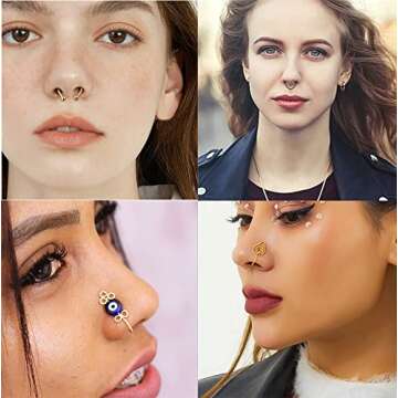 VitaCool Adjustable Multi-Style Fake Nose Rings for All