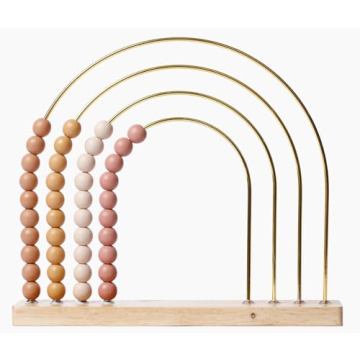 Brooklyn Neutral Boho Rainbow Abacus - STEM Toy- Boho Nursery Decor and Playroom Decor- Math Toddler...