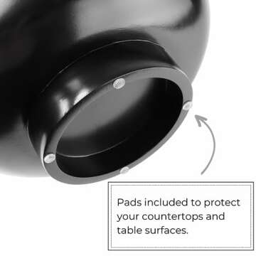 IVE Design Black Wood Fruit Bowl for Kitchen Counter, 12-inch Diameter Large Wooden Fruit Bowl, Natural Wood, Black Decorative Bowl Fruit Holder (Black)