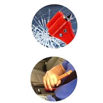 BlueSkyBos Value 2 Pack - Emergency Escape Tool Auto Car Window Glass Hammer Breaker and Seat Belt Cutter Escape 2-in-1 Tool