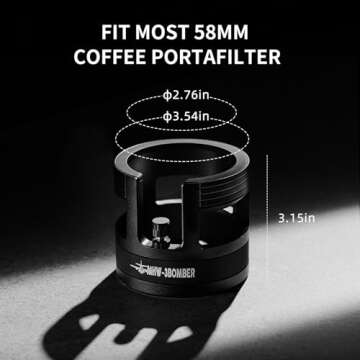 MHW-3BOMBER Espresso Tamping Station 58MM Features