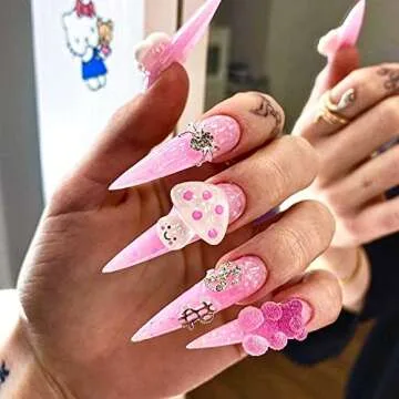 Soft Gel Nail Tips Long Stiletto, 600 PCS for Nails