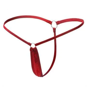 ETAOLINE Women's Low Rise Sexy Underwear Y-Back G-string Lingerie Thong Panty (Medium, 5 Pack (5 Colors))