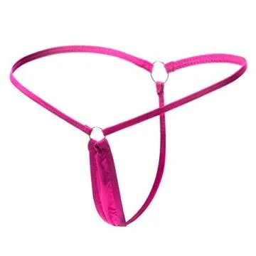 ETAOLINE Women's Low Rise Sexy Underwear Y-Back G-string Lingerie Thong Panty (Medium, 5 Pack (5 Colors))