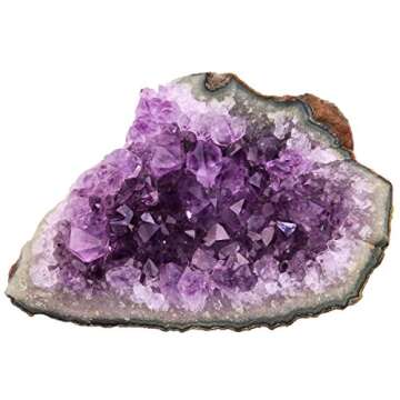 rockcloud Natural Purple Amethyst Quartz Crystal Cluster Geode Druzy Home Decoration Gemstone Specimen