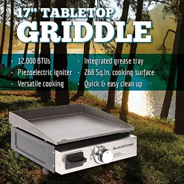 Blackstone Portable 17 Inch Gas Griddle for Outdoor Cooking