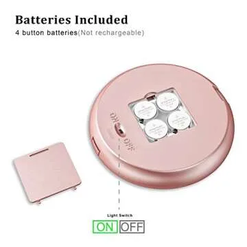 Benbilry LED Lighted Compact Travel Makeup Mirror with Lights, 1x/7x Magnification, 5 Inch Dual Sided Portable Illuminated – Perfect for Handbag