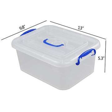 Eagrye Durable 8 Quart Storage Bins - Set of 2