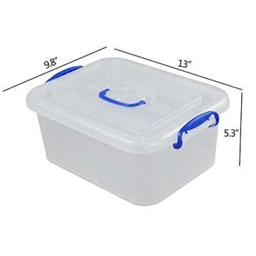Eagrye Durable 8 Quart Storage Bins - Set of 2