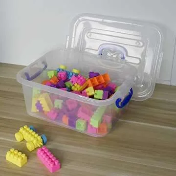 Eagrye Durable 8 Quart Storage Bins - Set of 2