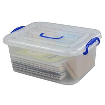 Eagrye Durable 8 Quart Storage Bins - Set of 2