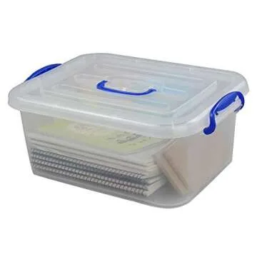 Eagrye Durable 8 Quart Storage Bins - Set of 2