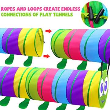 Kids Play Tunnel for Toddlers 1-3, Toys for 1 2 3 4 Year Old Girl Boy Birthday Gift, 6 Foot Pop Up Baby Crawling Tunnel Toys, Indoor Outdoor Toddler Toys for Infant Children or Dog