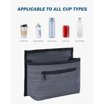 ZHCHG Luggage Travel Cup Holder Attachment for Hands Free Coffee & Tumblers