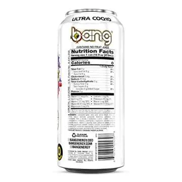 Bang Energy Strawberry Blast, Sugar-Free Energy Drink, 16 Ounce (Pack of 12)