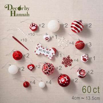 Shatterproof Valentines Day Ornaments Set for Family Fun