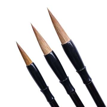 I-MART Chinese Calligraphy Brush, Writing Brush, japanese Sumi-e Drawing/Painting Brush, Maobi (Pack...