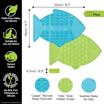 Lickimat Casper & Felix Interactive Cat Slow Feeder