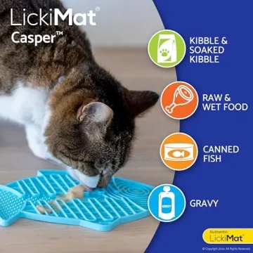 Lickimat Casper & Felix Interactive Cat Slow Feeder