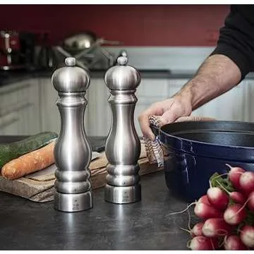 Peugeot - Paris Chef u'Select Manual Salt Mill - Adjustable Grinder - Stainless Steel