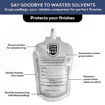 8 StopLossBags Pack with Funnel for Woodworking Projects