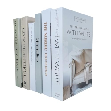 6 PCS Faux Books for Decoration,Designer Luxury Modern Fake Decorative Books for Home Bookshelf Deco...