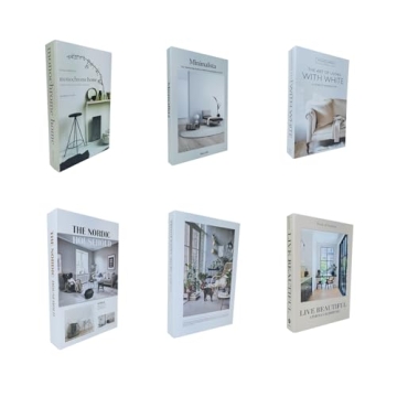 Elegant 6 PCS Faux Decorative Books for Home Decor